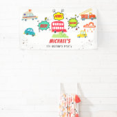 Honig piep in glücklichen Fahrzeugen Junge Geburts Banner (InSitu)