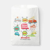 Honig piep in glücklichen Fahrzeugen Junge Geburts Geschenktütchen (Vorderseite)