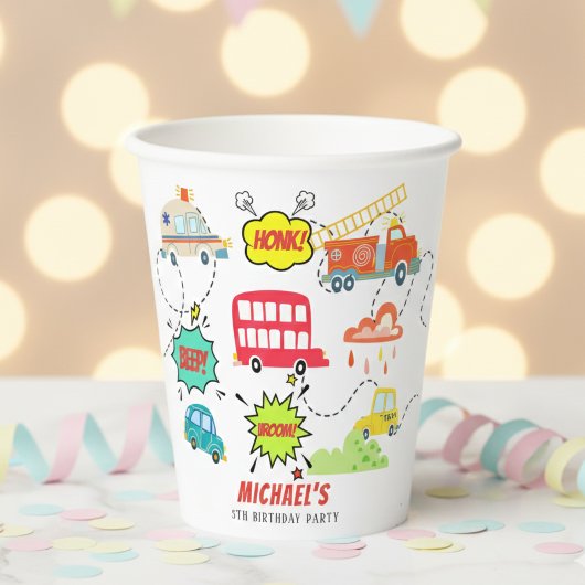 Honig piep in glücklichen Fahrzeugen Junge Geburts Pappbecher