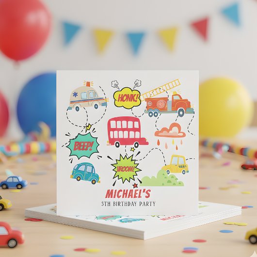 Honig piep in glücklichen Fahrzeugen Junge Geburts Serviette