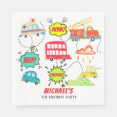 Honig piep in glücklichen Fahrzeugen Junge Geburts Serviette (Vorderseite)