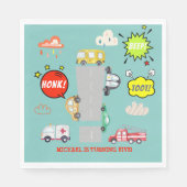 Honig Pieptoto Fahrzeuge Junge Geburtstag Serviette (Vorderseite)