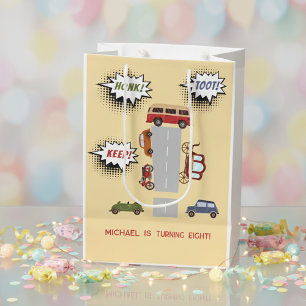 Honig Pieptoto Retrofahrzeuge Junge Geburtstag Mittlere Geschenktüte