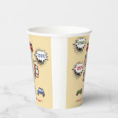 Honig Pieptoto Retrofahrzeuge Junge Geburtstag Pappbecher (Rechts)