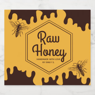 Honig-Produkt-Jar-Label Schaumweinetikett