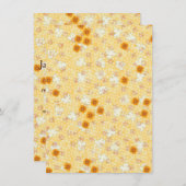 Honig-Ringelblumen-Hochzeits-Set Einladung (Vorne/Hinten)