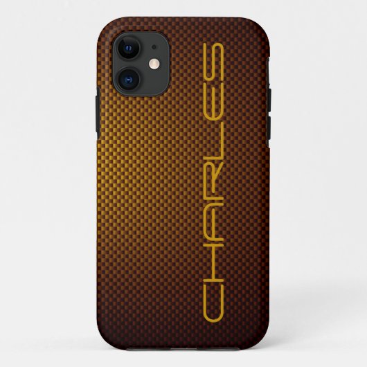 Honig-Russ-Faser gemustert Case-Mate iPhone Hülle (Rückseite)