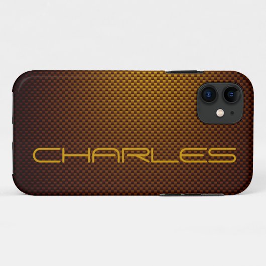 Honig-Russ-Faser gemustert Case-Mate iPhone Hülle (Rückseite (Horizontal))