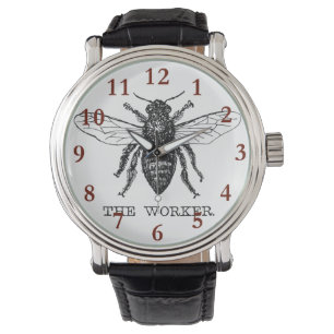Honig Schwarze Hummel Arbeiterbiene Armbanduhr