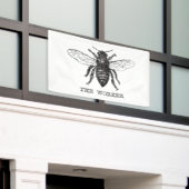 Honig Schwarze Hummel Arbeiterbiene Banner (Äußeres Gebäude)