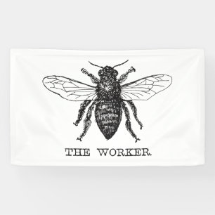 Honig Schwarze Hummel Arbeiterbiene Banner