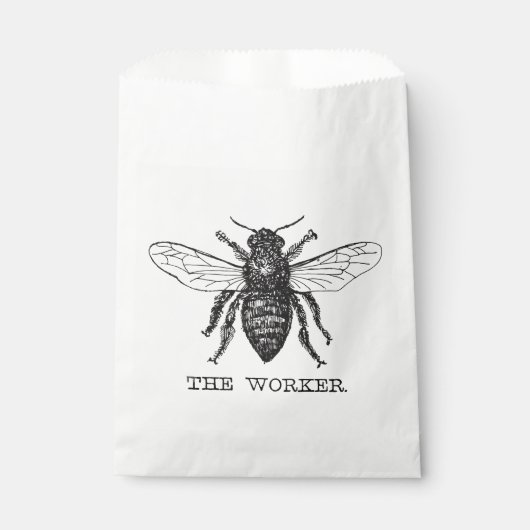 Honig Schwarze Hummel Arbeiterbiene Geschenktütchen (Vorderseite)