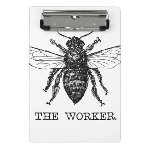 Honig Schwarze Hummel Arbeiterbiene Mini Klemmbrett