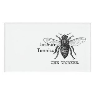 Honig Schwarze Hummel Arbeiterbiene Namenschild