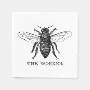 Honig Schwarze Hummel Arbeiterbiene Serviette