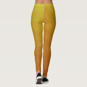 Honig Senf Gelb Gradient Strip Ombre Leggings (Rückseite)