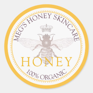 Honig Skincare Business Product Label Runder Aufkleber