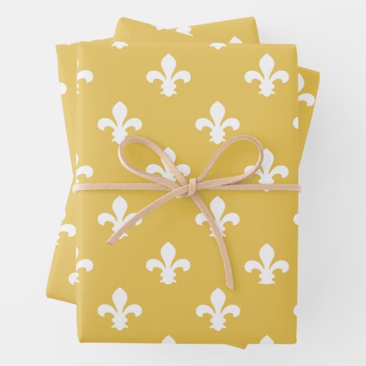 Honig Südliche Hütte Fleur de Lys Geschenkpapier Set (Beispiel)