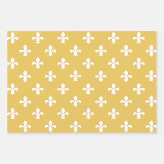 Honig Südliche Hütte Fleur de Lys Geschenkpapier Set (Vorderseite)