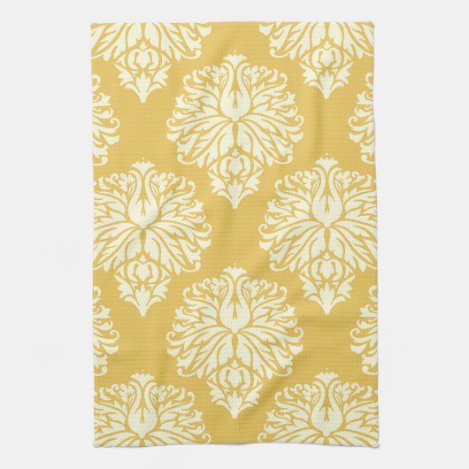 Honig-südlicher Hütten-Damast Geschirrtuch (Vertikal)