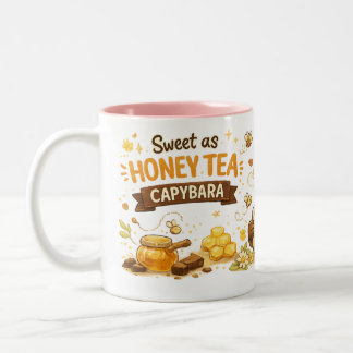 Honig-Tee Capybara | Süßes, gemütliches Capybara b Zweifarbige Tasse