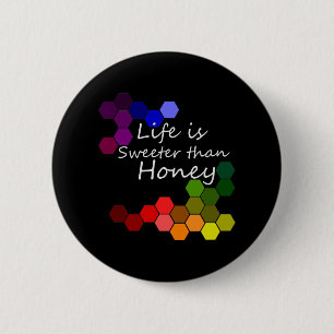 Honig Thema mit positiven Worten Button
