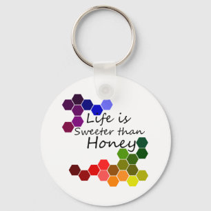 Honig Thema mit positiven Worten Schlüsselanhänger