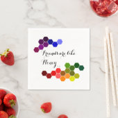 Honig Thema mit positiven Worten Serviette (Beispiel)