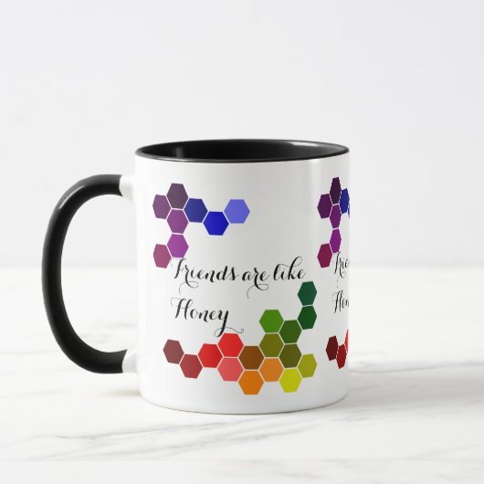 Honig-Thema mit positiven Wörtern Tasse (Links)