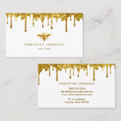 Honig Tropfen Imitat Glitzer Biene Visitenkarte (Vorne/Hinten)