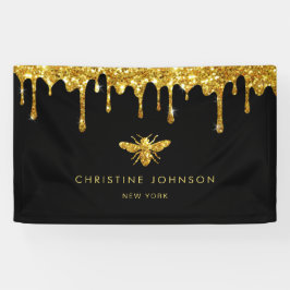 Honig Tropfen Imitate Glitzer Banner