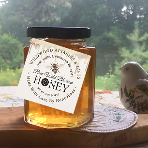 Honig Tropfen und Bienen mit Liebe von Bienen Herz Geschenkanhänger