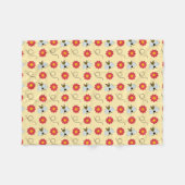 Honig und Blume Fleecedecke (Vorderseite (Horizontal))