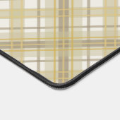 Honig und Cream Diagonal Kariert Schreibtischunterlage (Ecke)