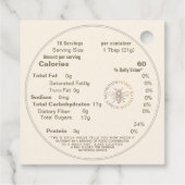 Honig und Ernährung Tag Elfenbeinkönigin Biene Geschenkanhänger (Rückseite)