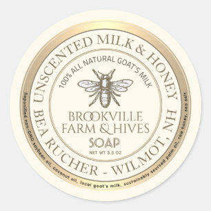 Honig und Milchseife der Beekeeper Runder Aufkleber