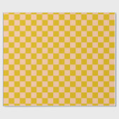 Honig und Peach Checkerboard Geschenkpapier (Flach)