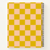 Honig und Peach Checkerboard Notizblock (Rückseite)