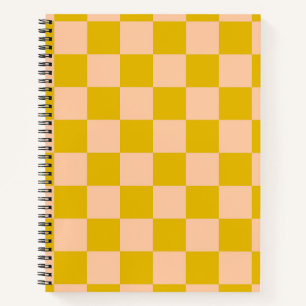 Honig und Peach Checkerboard Notizblock