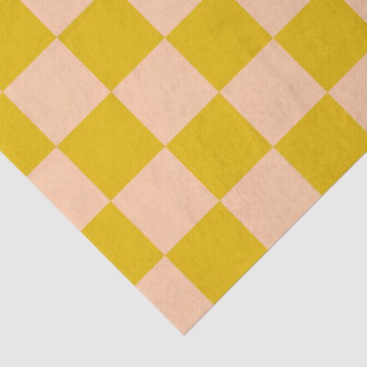 Honig und Peach Checkerboard Seidenpapier (Detail)