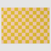 Honig und Peach Checkerboard Seidenpapier (Vorderseite)
