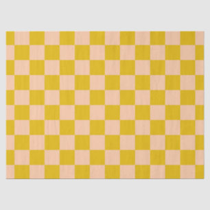 Honig und Peach Checkerboard Seidenpapier