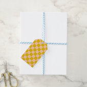 Honig- und Pfirsich-Schachbrett Geschenkanhänger (Mit Garn)