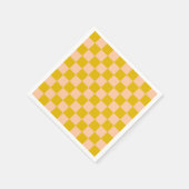 Honig- und Pfirsich-Schachbrett Serviette (Ecke)