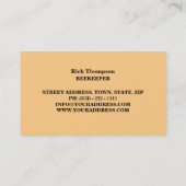 Honig-Verkäufer-/Imker-süßes Visitenkarte (Rückseite)