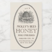 Honig Vintager Oval-Skep mit grenzüberschreitendem Lebensmitteletikett (Einzelnes Label)