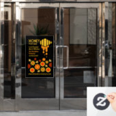 Honig zum Verkauf Fensteraufkleber (Büro Tür)