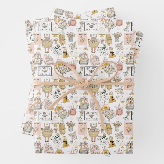 Honig zum Verkauf Geschenkpapier Set (Beispiel)