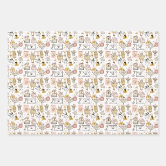 Honig zum Verkauf Geschenkpapier Set (Vorderseite)