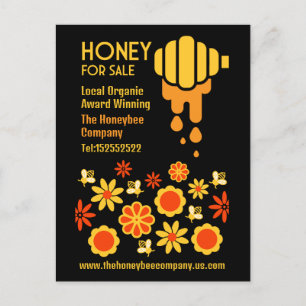 Honig zum Verkauf Postkarte